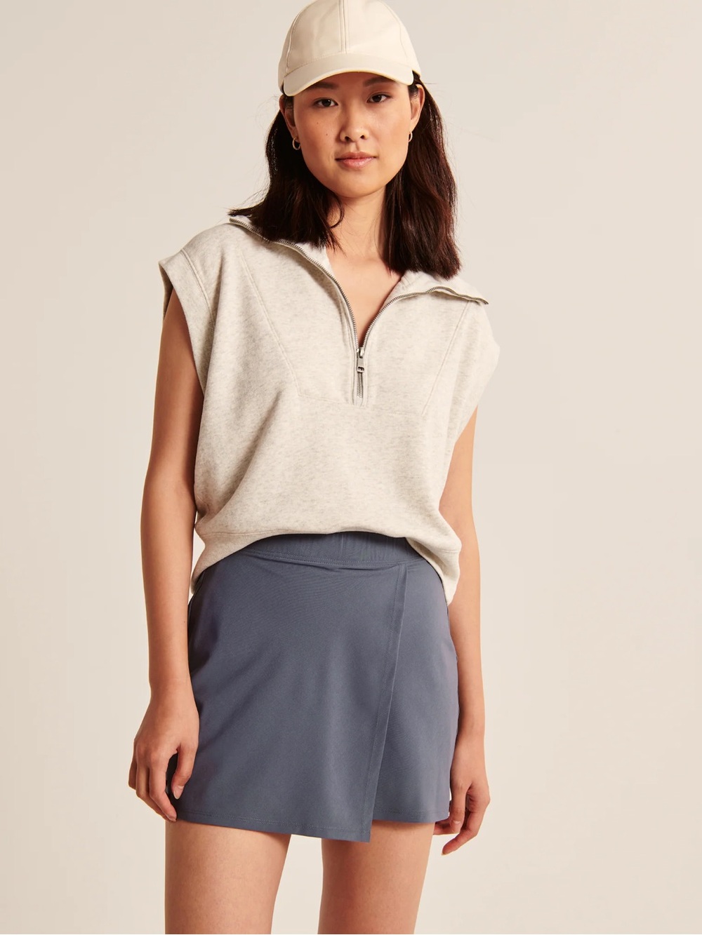 NWT Abercrombie Athletic Skort in Slate Blue